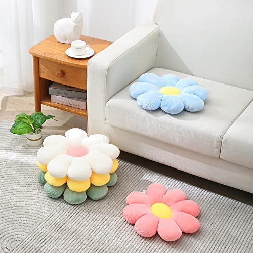 Shinuoer Daisy Pillow Flower Pillow Green Flower Shaped Throw Pillow Cute Seating Cushion Decorative Pillows For Couch Sofa Bed Decoration(15.7'',Green) #TOP2