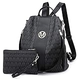 MKP Lightweight Women's Backpack Multi Zipper Pocket Signature College School Anti-Theft Rucksack...