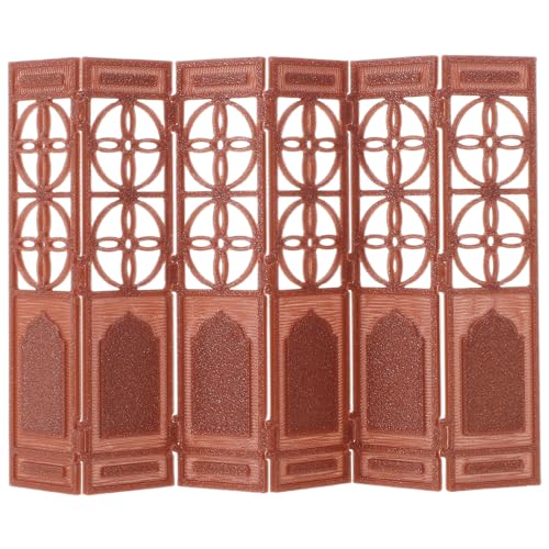 Amosfun 20, Écran Miniature pour Maison de Poupée, Accessoire de Bureau en Laque Traditionnelle, Paravent Décoratif Vintage pour Décoration Intérieure