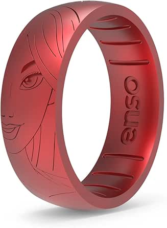 Enso Rings Disney Princess and Villains Silicone Ring - Comfortable and Flexible Design - 6.6mm Wide and 1.75mm Thick
