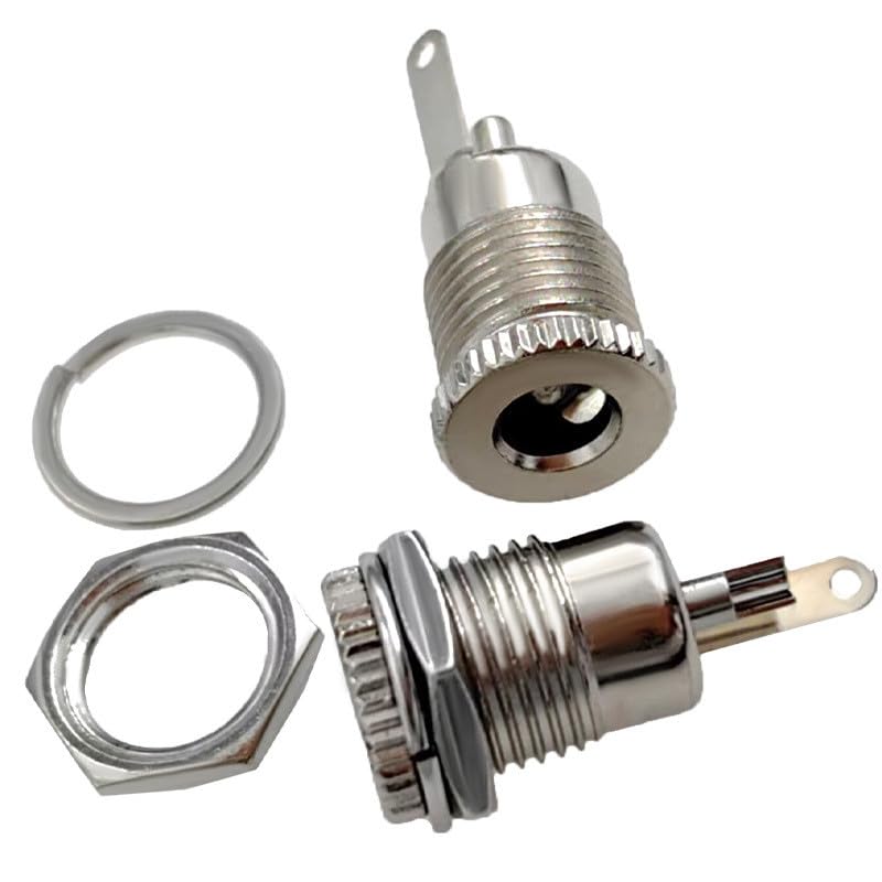 6 Conectores DC Power Jack Hembra 5.5x2.1 mm Panel miniatura 4