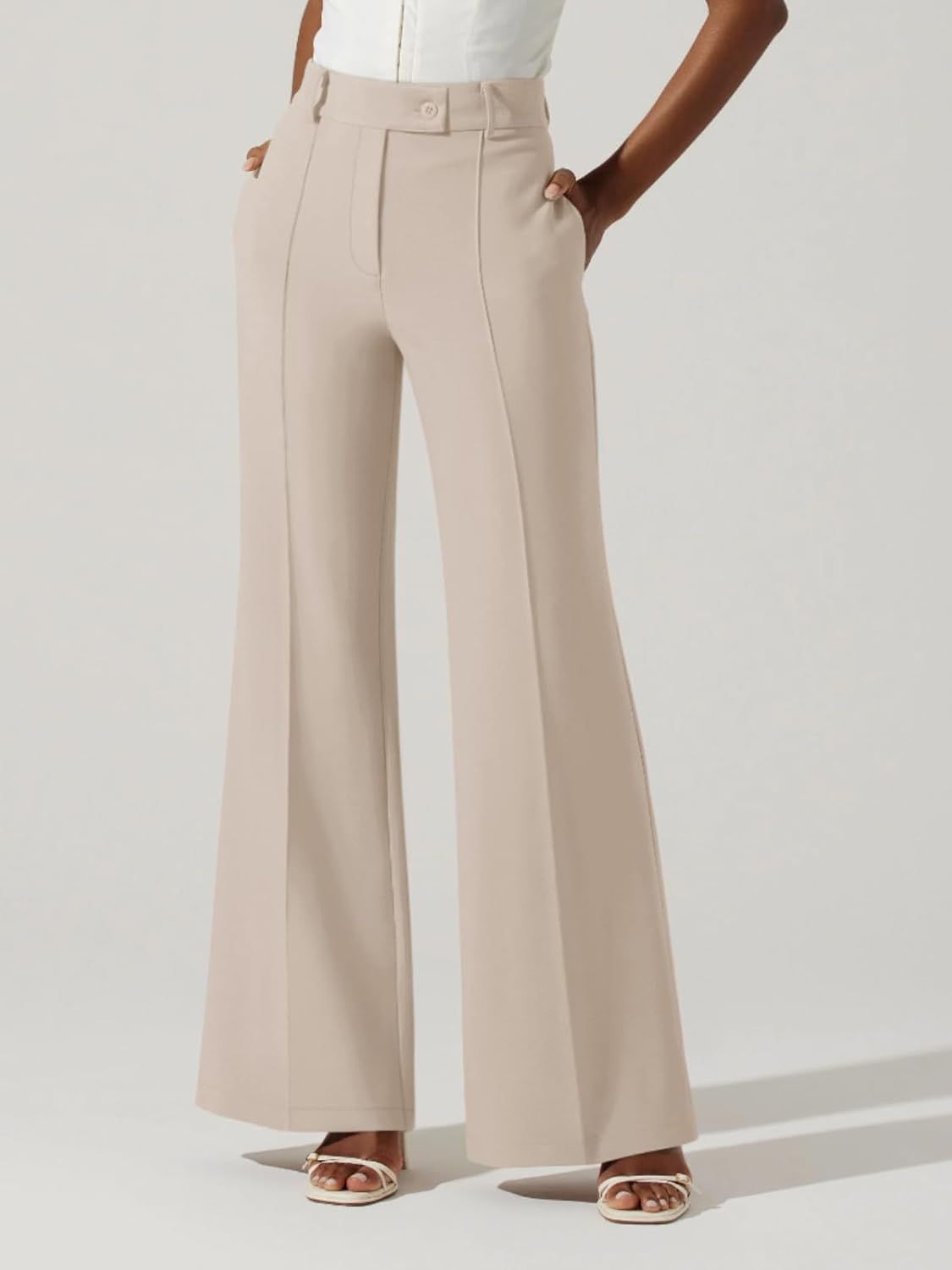 NIMIN Womens Dress Pants High Waisted Business Casual Flare Pants Work Trousers 2026 Fashion Outfits with Pockets - Image 4