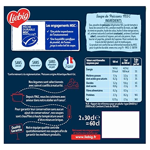 Soupe de Poissons MSC Liebig | La solution repas chaud et rapide 3x60ml - 4