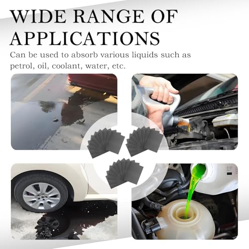 Image of 30PCS Oil Absorbent Pads 13 * 10.1 inch,Powerful Polypropylene Oil Spill Mat Absorbs Soaks Coolant /Oil /Grease /Water-Based Fluids,Universal Reusable Oil Drain Splash Pad Car Accessories (30PCS)