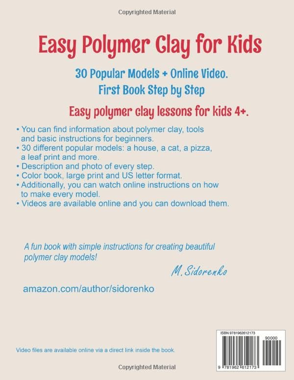 Easy Polymer Clay for Kids: 30 Popular Models + Online Video. First Book Step by Step - Image 2