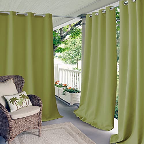 Rideau extérieur vert citron pour pergola et terrasse | Échappez aux UV