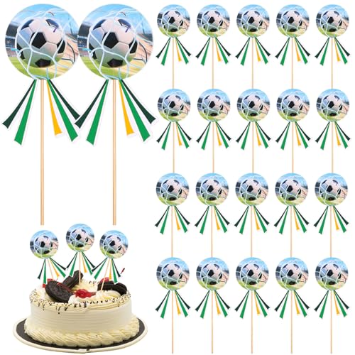 Suministros de fiesta de fútbol para personalizar tartas y repostería sin gastar de más