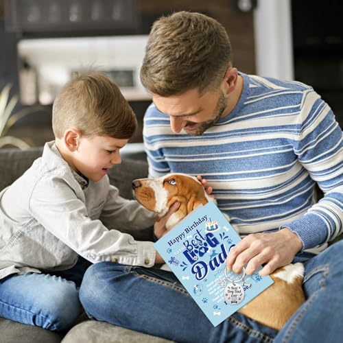 HOWAF Dog Dad Birthday Card & Keyring Engraved, Happy Birthday Card from The Dog to Dad Gifts - Image 5