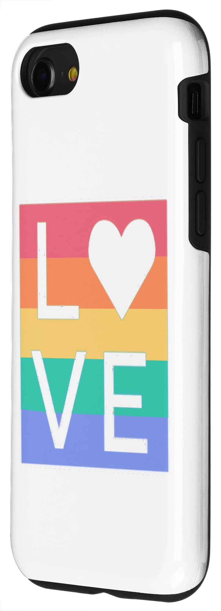 iPhone SE (2020) / 7 / 8 Love on Pride Day Vintage Rainbow for LGBTQ Retro Love Case - Image 2