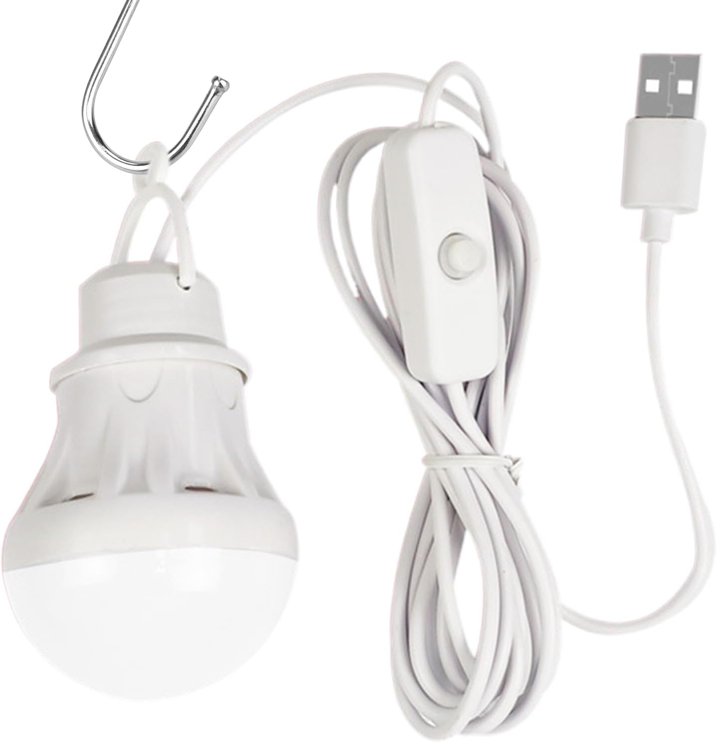 USB Light Bulb, LED Tent Lantern, 5V Portable Lamp with Energy-Saving Design, Camping and Outdoor Lighting, Garage Warehouse Lamp with Sturdy Build, Home and Indoor Fishing Use