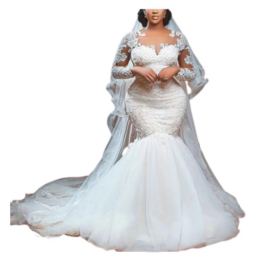 Vintage Wedding Dresses for Bride Plus Size Beach Bridal Gown Elegant Lace Appliqued Bridal Wedding Dress