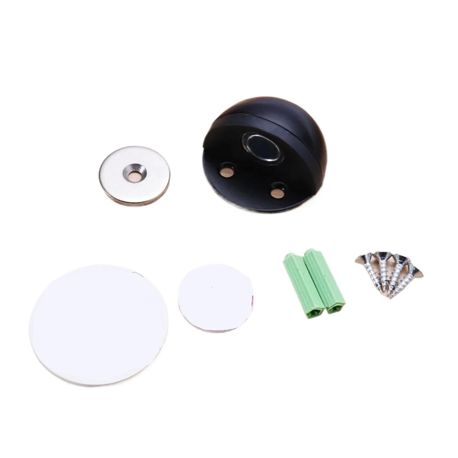 Kiddibubzi Color 01 Stainless Steel Rubber Magnetic Door Stopper Non Punching Sticker Hidden Door Holders Floor Mounted Door Stops(Color 01)