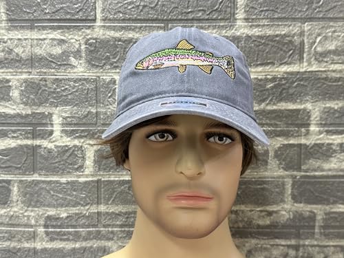 Image of Fishing Baseball Cap for Men Women, Adjustable Embroidered Fish Hat | Fishing Gear, Outdoor Adventure Design, Precision Embroidery Craft, One Size Adjustable Fit