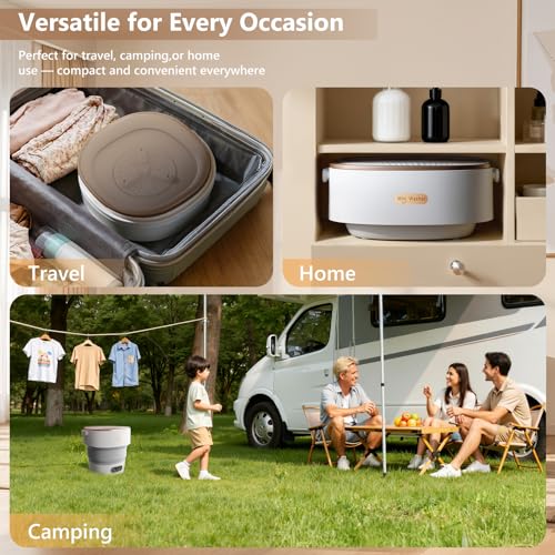 image for YMXA Mini Laundry Machine 16L — Foldable Portable Laundry Machine an