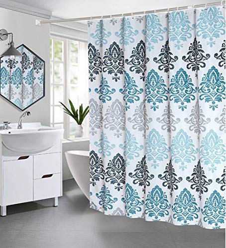 Plorary Blue Paisley Shower Curtain Polyester Durable Waterproof Bath Curtain Washable, Stall Size Shower Curtain Drapes Good With Rings For Home/Hotel, 60"X72" #TOP25