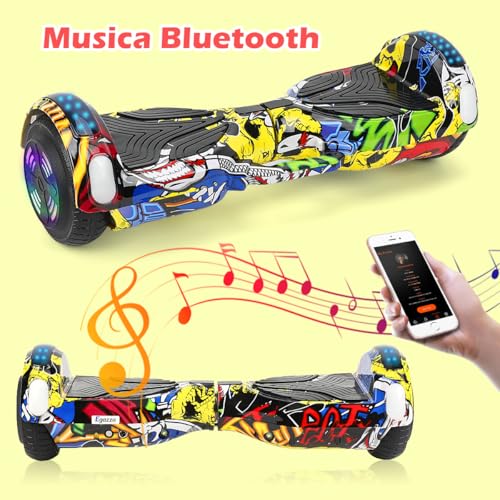 Skate Elétrico Hoverboard Overboard Roveboard Led Bluetooth K1 (Hip hop)