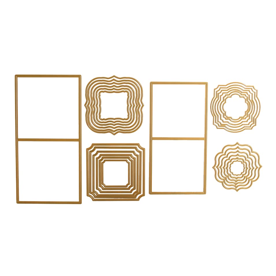 Anna GriffinSquare Card Making Compendium Dies - 26 Metal Cutting Dies with Magnetic Sheets for Secure Storage, Ideal for Paper Crafting & Scrapbooking, Largest Die is 11 3/4" Long