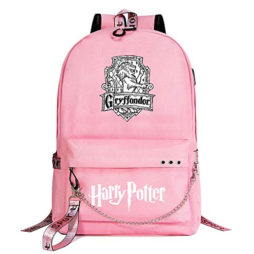 Mochila de Ocio para niña de Hogwarts  Rosa Harry Potter  con de Interfaz de Carga USB