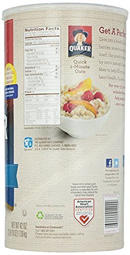 Quaker Oats 100% Whole Grain 42 Oz. Pack Of 3.