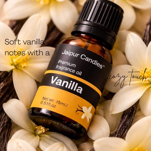 Image of Vanilla Fragrance Oil | 15 ml | Aroma Oil for Home Fragrance | Best for Aromatherapy | Use in Diffusers, Candles, Air Fresheners (15ML, Vanilla)