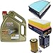 Produktbild Filter Set Inspektionspaket 5 Liter Motoröl EDGE Titanium FST 5W-30 LL SCT Germany Innenraumfilter Luftfilter Ölfilter