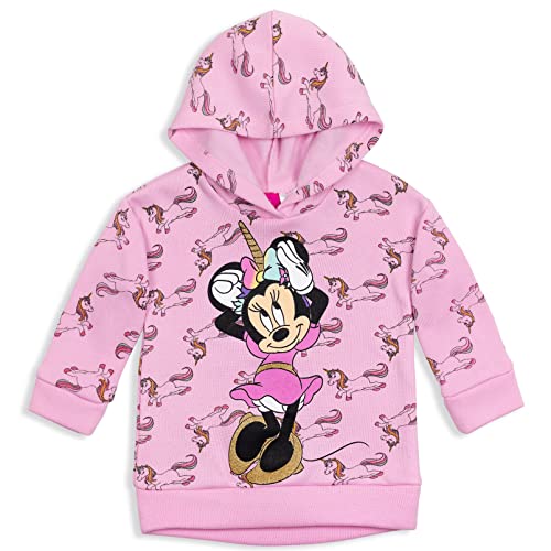 Disney Minnie Mouse Toddler Girls Fleece Pullover Hoodie & Jogger Pants Set Pink 5T #TOP1