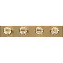 Eurofase Ryder 4-Light LED Bathroom Vanity Light 26" Transitional Gold Vanity Light for Bathroom & Powder Room, 800 Lumens, 90 CRI, Dimmable