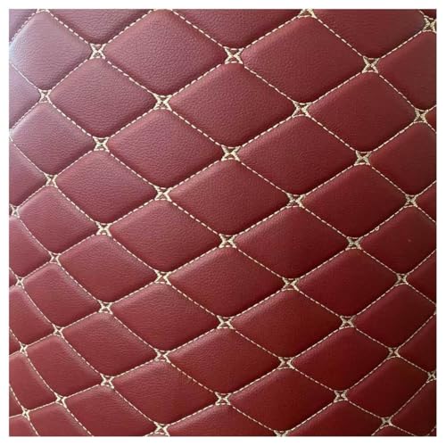 Imitation cuir tissu vinyle diamant rouge pour rénover vos sièges auto