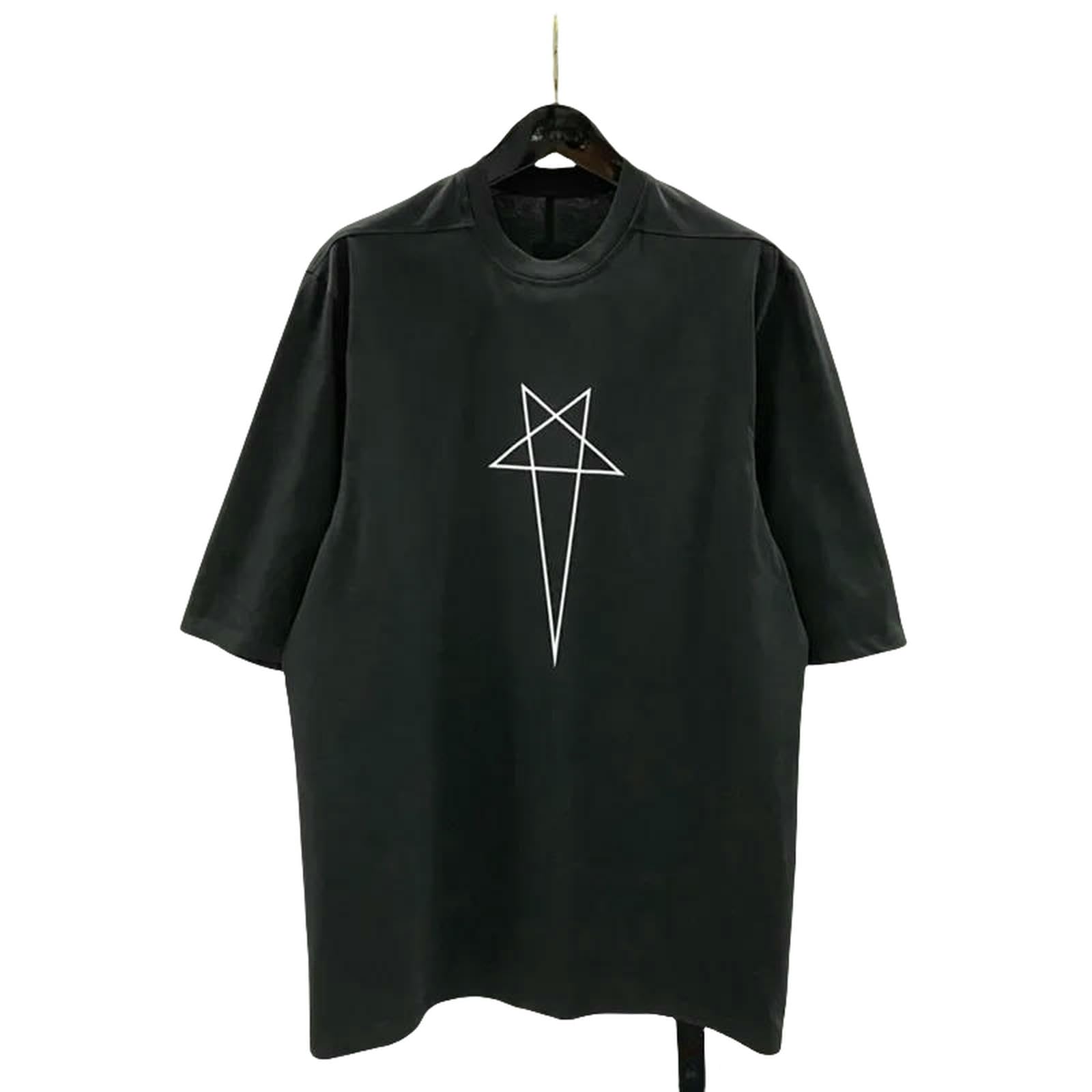 T-shirt en coton noir L pour homme haut à manches courtes basique