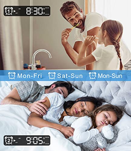 Alarm Clock For Heavy Sleepers Adults, Teenagers, Kids - Digital Alarm Clock With Wireless Charging, Dual Alarm(7-5-2), Usb Charger, Dimmable, Calendar - Simple Loud Alarm Clocks For Bedrooms Dorm #TOP4