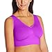 Just My Size Women's Pure Comfort Bra (6X-Large, Purple Cactus Flower)