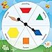 hand2mind Pattern Blocks Pop-Up Learning Activity Center, Create and Play Pattern Blocks, Foam Shapes, 3D Shapes Manipulatives, Geometric Shapes for Kids, Learning Shapes for Kindergarten