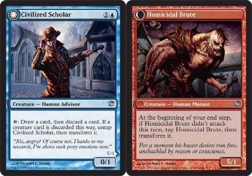 Magic: the Gathering - Civilized Scholar // Homicidal Brute - Innistrad - Foil