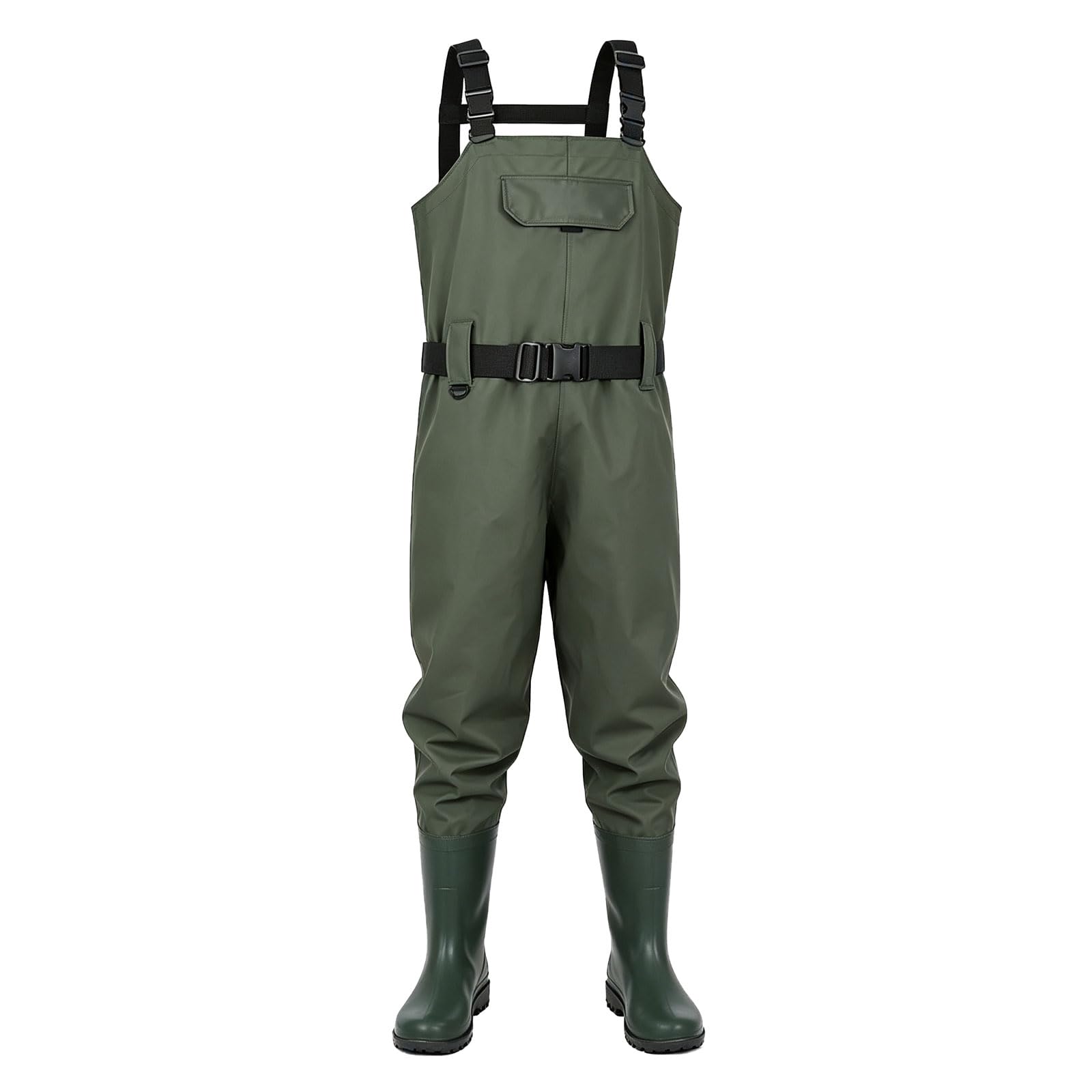 Vadeadores de Pesca para Hombres Nylon Pantalones Impermeables para el Pecho Equipadas con Botas Oxford Antideslizantes Impermeables Peso Ligero para Caza y Pesca Tallas 37-46