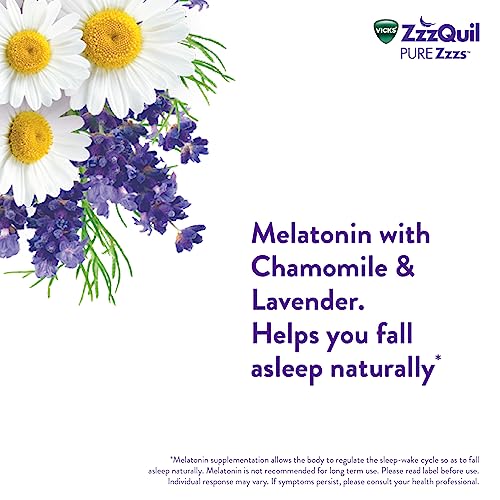 Zzzquil Pure Zzzs, Melatonin Sleep Aid Gummies With Lavender, Valerian Root And Chamomile, Natural Wildberry Vanilla Flavor, Non-Habit Forming, Drug-Free, 48 Count #TOP2
