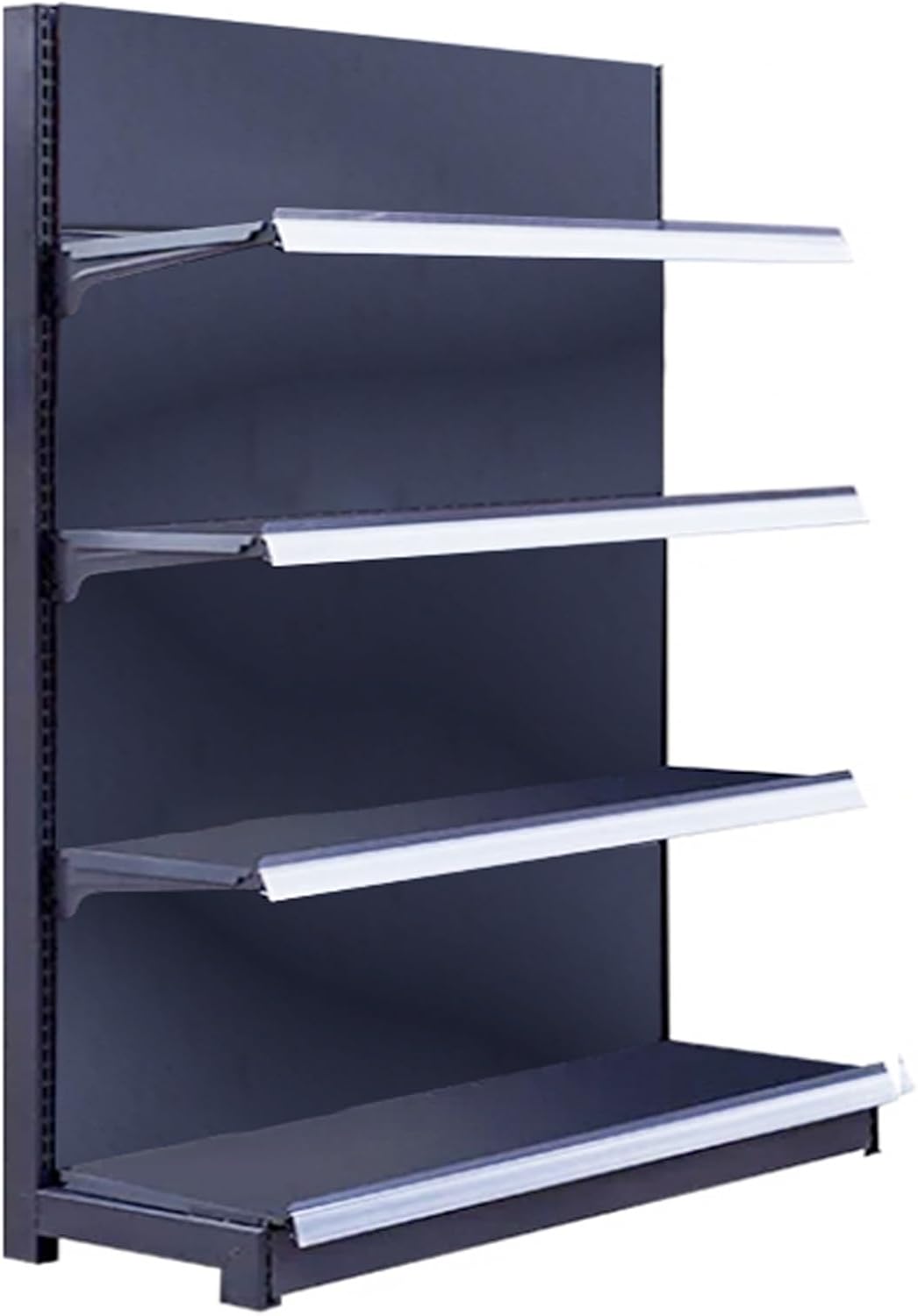 4-Tier Heavy Duty Gondola Shelving, Retail Gondola Display Rack Commercial Grade Display Rack, Tool-Free Assembly Metal Shelving Unit for Supermarket & Retail Store(73 * 165cm/28.7 * 64.9in)