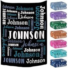Custom Blanket with Name Personalized Blankets and Throws for Kids Baby Adults Customized Name Blanket for Women Men Chrismas Birthday Valentines Day Gift