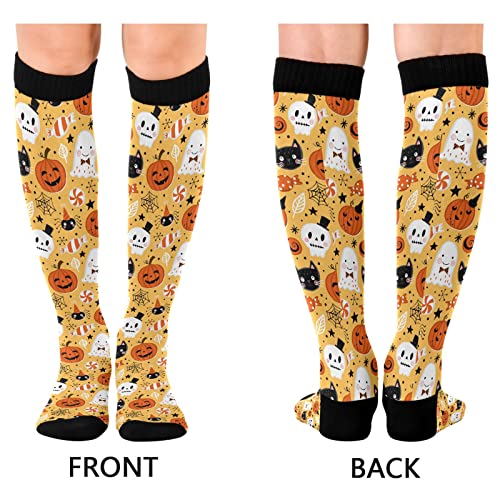 Image of Wusikd Cats Compression Socks for Women and Men Circulation Cute Long Socks for Athletic Running 1