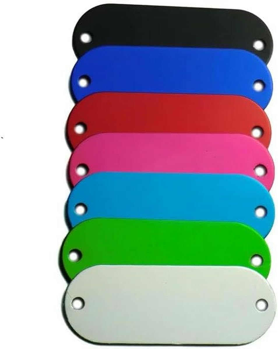 Lot de 100 étiquettes d'identification personnalisées pour chien, étiquette anti-perte pour collier d'animal de compagnie, plaque signalétique vierge pour animal de compagnie, nom d'identification po
