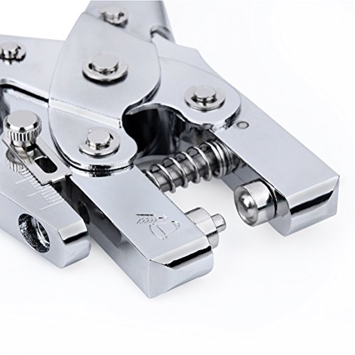 QLOUNI 3/16" Eyelet Hole Punch Pliers, Grommet Pliers with 100 Gold Eyelets Kit for Leather Fabric Belt Clothes Decorative Repair