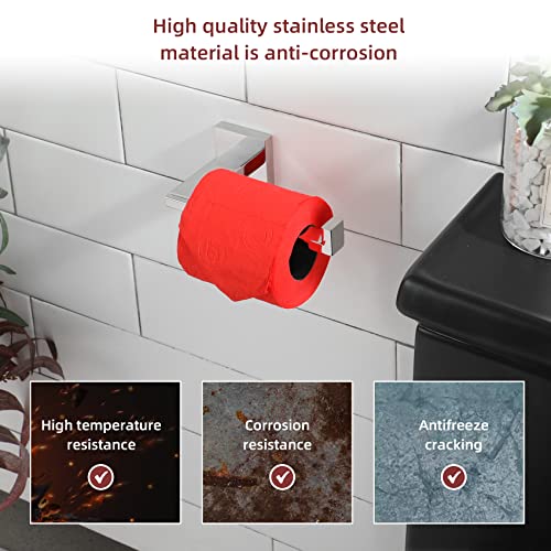 Image of KOKOSIRI Chrome Toilet Paper Holder for Kitchen Bathroom Washroom Toilet Tissue Roll Holder Hold Mega Rolls Stainless Steel, Wall Mounted B2006CH