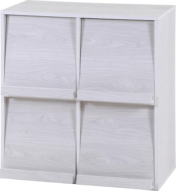 Amazon｜ディスプレイラック 本棚 幅80×奥行46.5×高さ85cm ホワイト