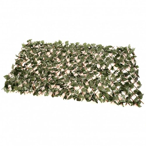 Oypla Artificial Ivy Leaf Willow Trellis Expandable Privacy Fence Screen 1m x 2m