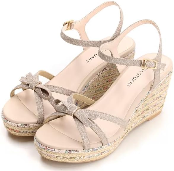Amazon | [ジルスチュアート シュー] ウェッジサンダル リボンモチーフ