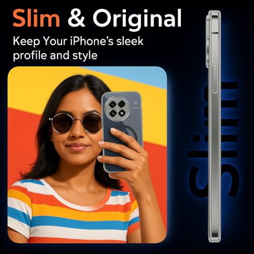 Image of Jkobi Lifetime Anti-Yellow MagSafe Compatible Clear Back Cover Case for OnePlus 13 (Sleek Hard Crystal | Shockproof and Camera Protection)