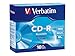 Verbatim Cd-R Recordable Disc, 700 Mb/80 Min, 52x, Slim Jewel Case, Silver, 10/Pack