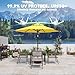 AreShark 7.5FT Patio Umbrella Table Market Umbrella with 6 Sturdy Ribs, Button Tilt/Crank Heavy-Duty Round Outdoor Umbrellas for Garden, Deck, Backyard,and Pool, Yellow