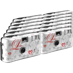 TopShot Love wit wegwerp camera/bruiloft camera (27 foto’s, flits, 12 stuks)