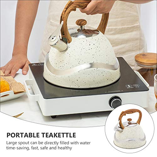 Chaleira Cabilock com cabo de madeira, bule de chá de aço inoxidável para cozinha, café, escritório,