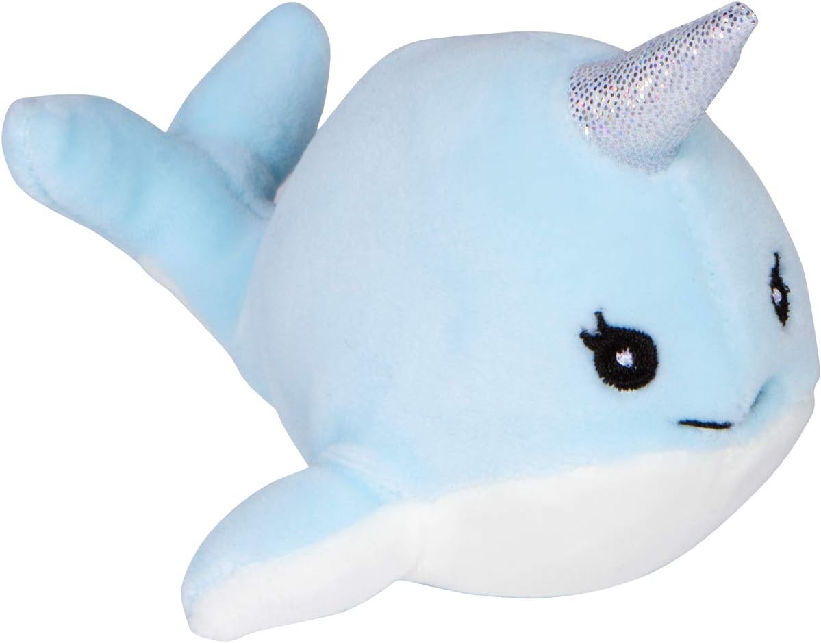 PixieCrush Narwhal Unique Stuffed Animals for Girls Ages 3 4 5 6 7 8 Years; Snugababies Stuffed Mommy Narwhal with 4 Baby Narwhals in her Tummy; Toy Plush Pillows for Girls